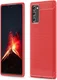 Samsung Galaxy Note 20 Hoesje Geborsteld TPU Flexibel Rood afbeelding 1