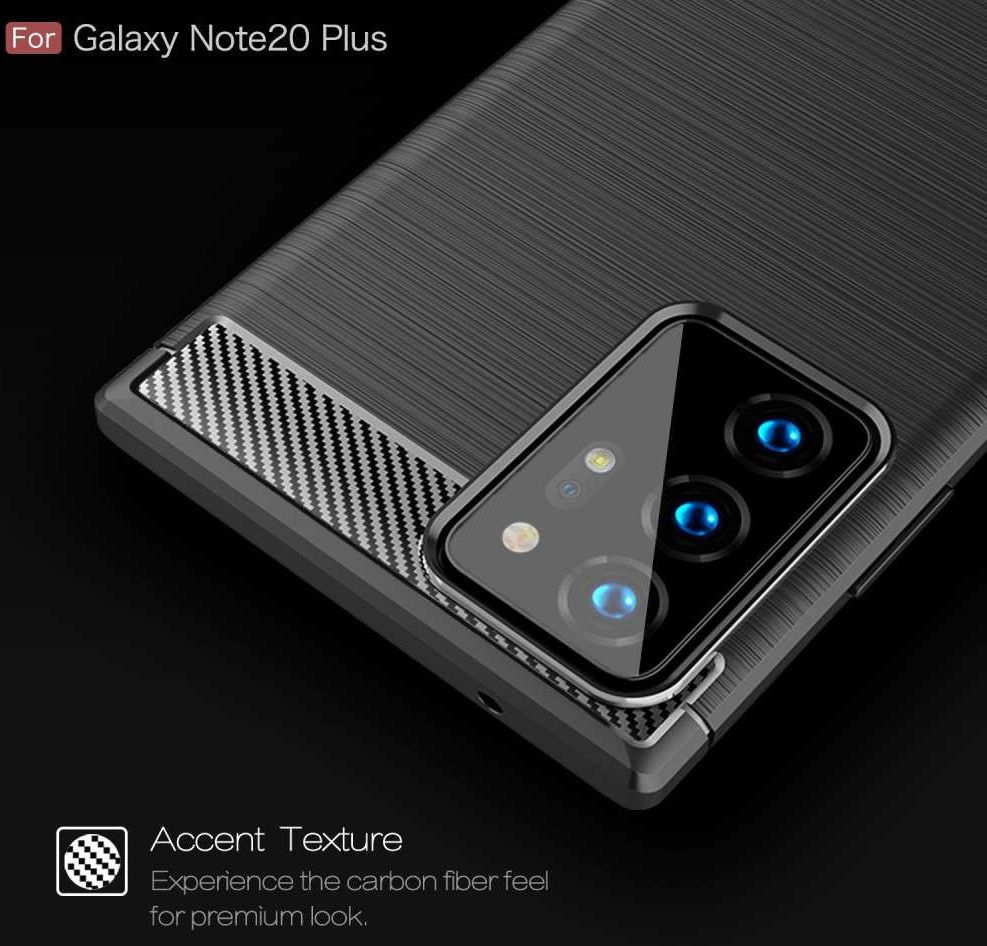 Samsung Galaxy Note 20 Ultra Hoesje Geborsteld TPU Flexibel Zwart afbeelding 4