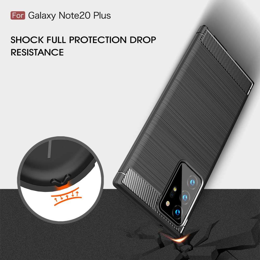 Samsung Galaxy Note 20 Ultra Hoesje Geborsteld TPU Flexibel Zwart afbeelding 6