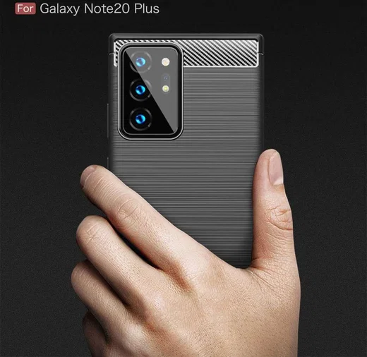 Samsung Galaxy Note 20 Ultra Hoesje Geborsteld TPU Flexibel Zwart afbeelding 7