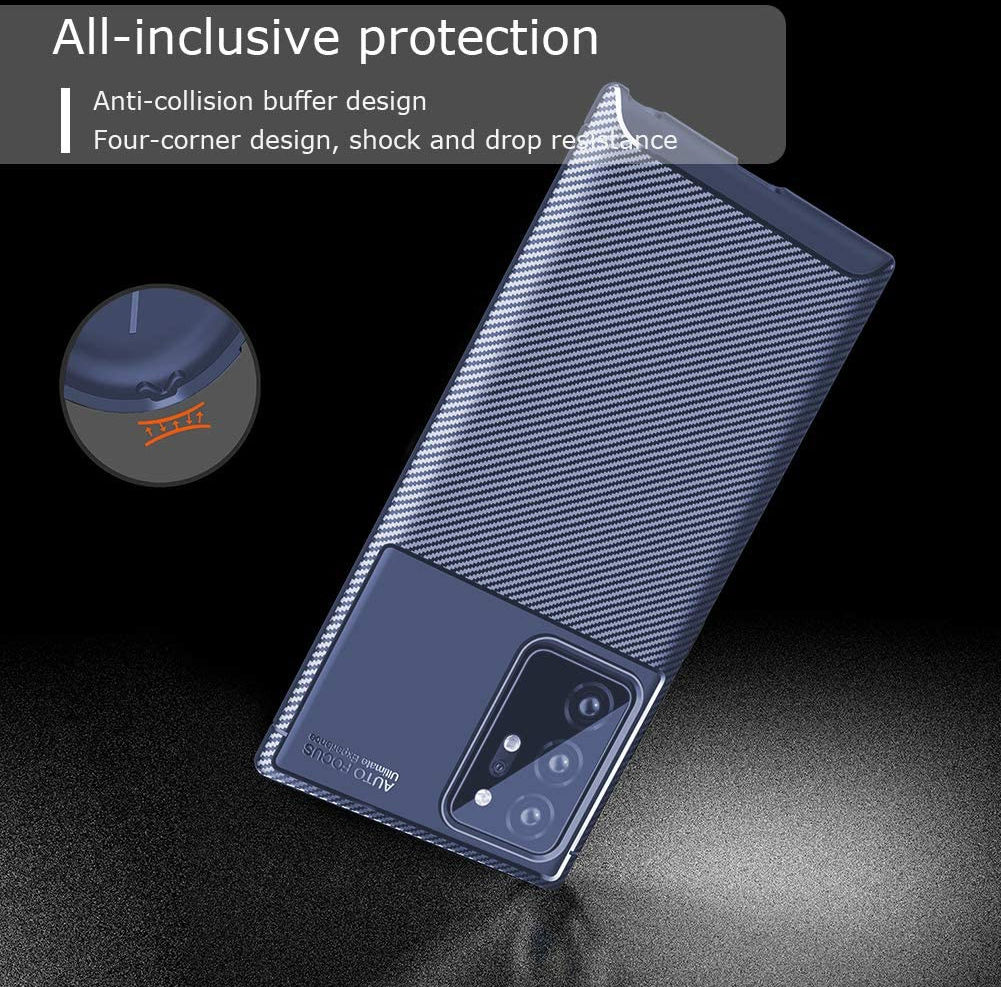 Samsung Galaxy Note 20 Ultra Hoesje Geborsteld TPU Flexibel Blauw afbeelding 3