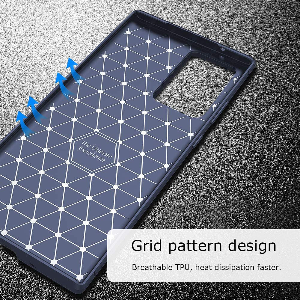 Samsung Galaxy Note 20 Ultra Hoesje Geborsteld TPU Flexibel Blauw afbeelding 4