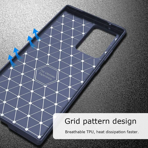 Samsung Galaxy Note 20 Ultra Hoesje Geborsteld TPU Flexibel Blauw afbeelding 4