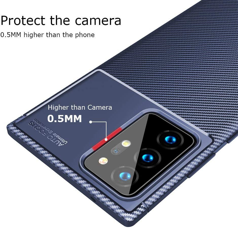 Samsung Galaxy Note 20 Ultra Hoesje Geborsteld TPU Flexibel Blauw afbeelding 5