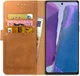 Rosso Element Galaxy Note 20 Hoesje Book Cover Wallet Case Lichtbruin afbeelding 1