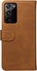 Rosso Element Galaxy Note 20 Ultra Hoesje Book Cover Wallet Lichtbruin afbeelding 2