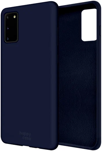 HappyCase Samsung Note 20 Siliconen Back Cover Hoesje Donkerblauw afbeelding 2