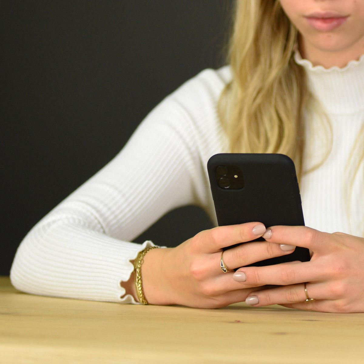 HappyCase Samsung Galaxy Note 20 Ultra Siliconen Back Cover Zwart afbeelding 4