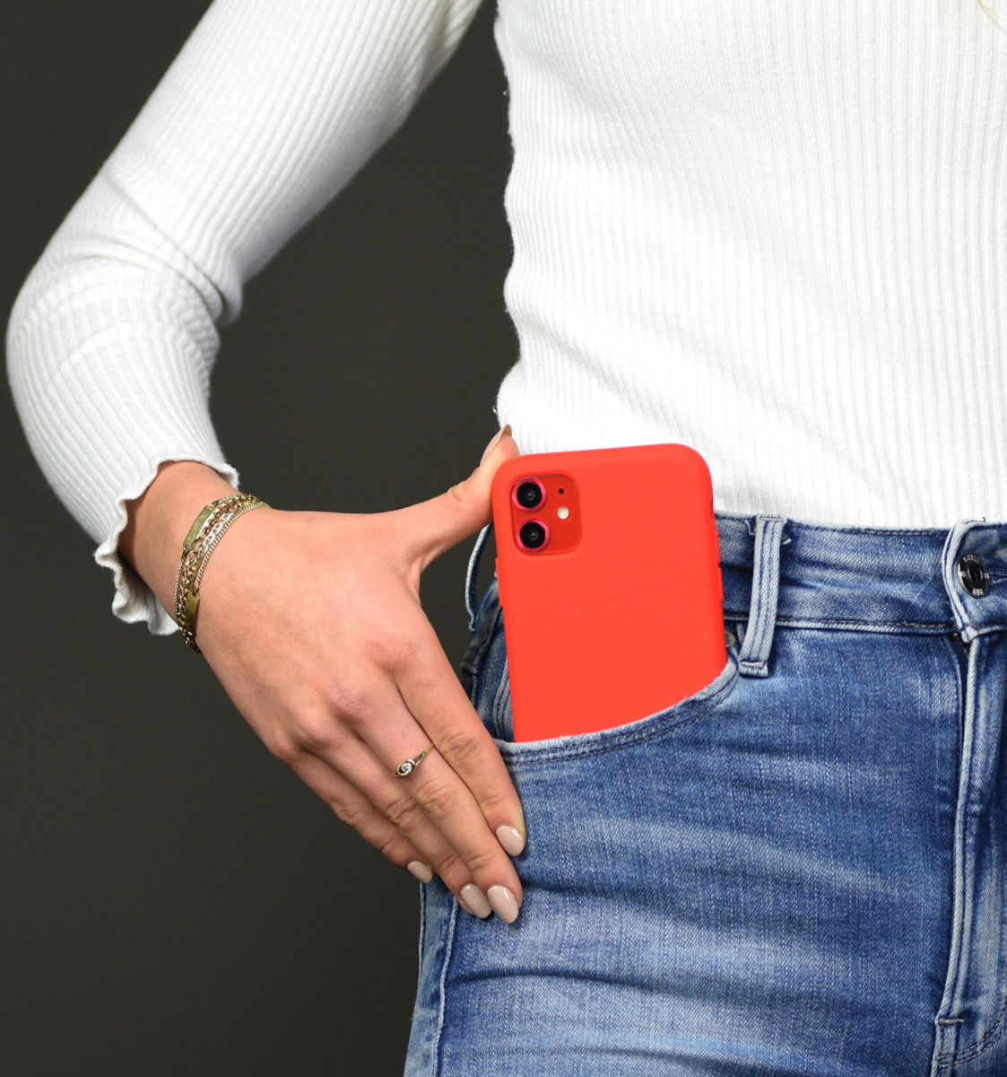 HappyCase Samsung Galaxy Note 20 Ultra Siliconen Back Cover Rood afbeelding 4