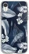 HappyCase Apple iPhone XR Hoesje Flexibel TPU Blue Leaves Print afbeelding 1