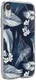 HappyCase Apple iPhone XR Hoesje Flexibel TPU Blue Leaves Print afbeelding 4