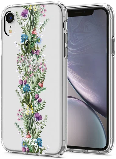 HappyCase Apple iPhone XR Hoesje Flexibel TPU Floral Print afbeelding 2