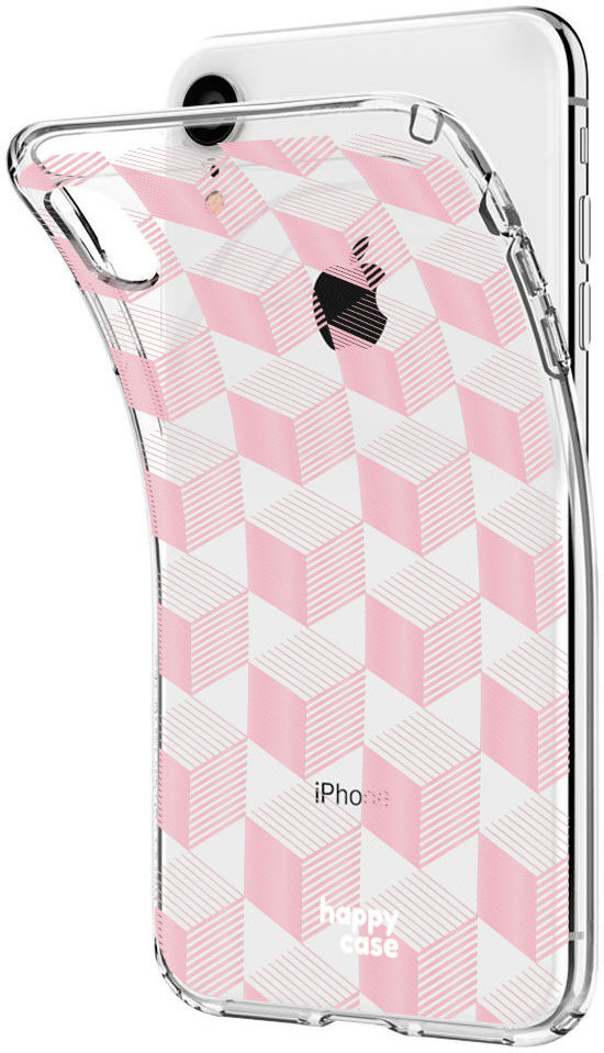 HappyCase Apple iPhone XR Hoesje Flexibel TPU Blokjes Print afbeelding 4
