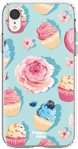 HappyCase Apple iPhone XR Hoesje Flexibel TPU Toetjes Print afbeelding 1
