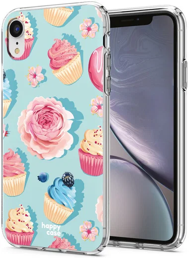 HappyCase Apple iPhone XR Hoesje Flexibel TPU Toetjes Print afbeelding 2