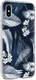 HappyCase Apple iPhone XS Flexibel TPU Hoesje Blue Leaves Print afbeelding 5