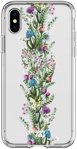 HappyCase Apple iPhone XS Flexibel TPU Hoesje Floral Print afbeelding 1