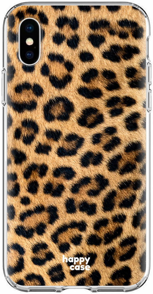 HappyCase Apple iPhone XS Flexibel TPU Hoesje Wilde Panter Print afbeelding 1