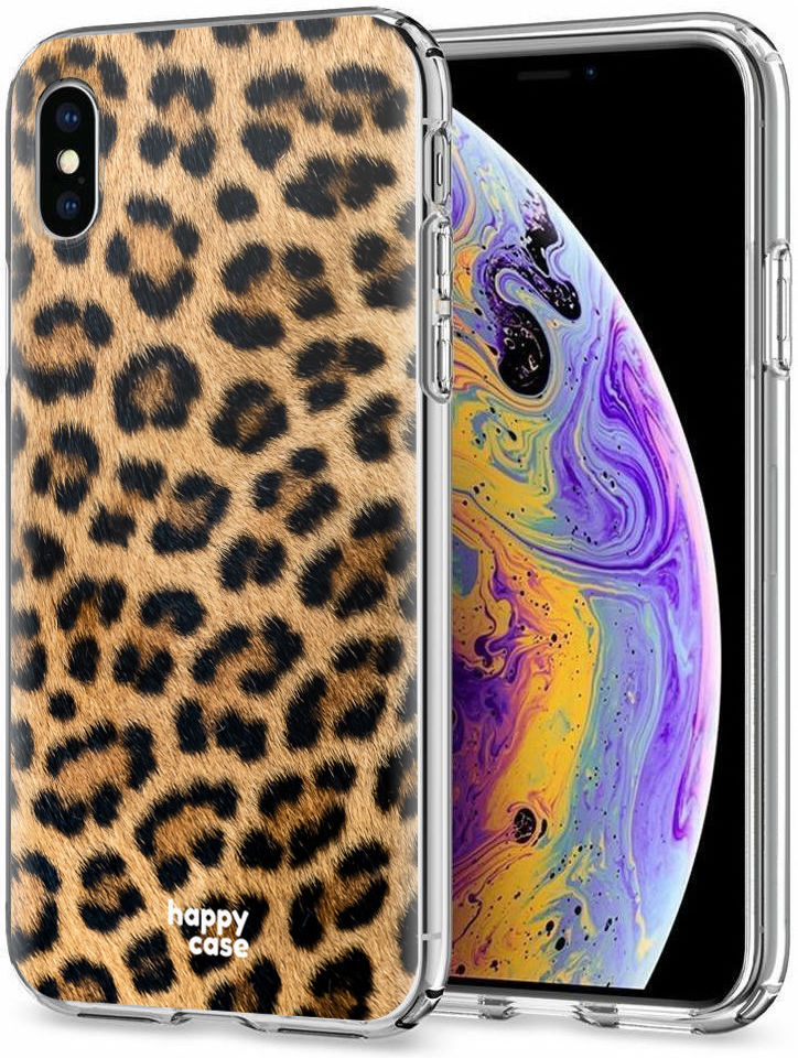 HappyCase Apple iPhone XS Flexibel TPU Hoesje Wilde Panter Print afbeelding 2