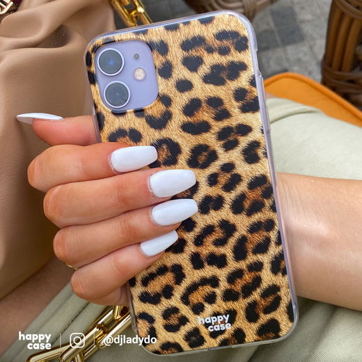 HappyCase Apple iPhone XS Flexibel TPU Hoesje Wilde Panter Print afbeelding 4