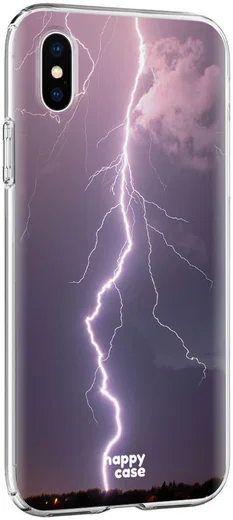 HappyCase Apple iPhone XS Flexibel TPU Hoesje Bliksem Print afbeelding 5