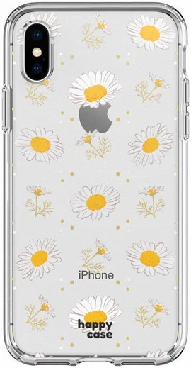 HappyCase Apple iPhone XS Flexibel TPU Hoesje Bloemen Print afbeelding 1