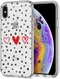 HappyCase Apple iPhone XS Flexibel TPU Hoesje Stip Hartjes Print afbeelding 2