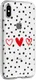 HappyCase Apple iPhone XS Flexibel TPU Hoesje Stip Hartjes Print afbeelding 5