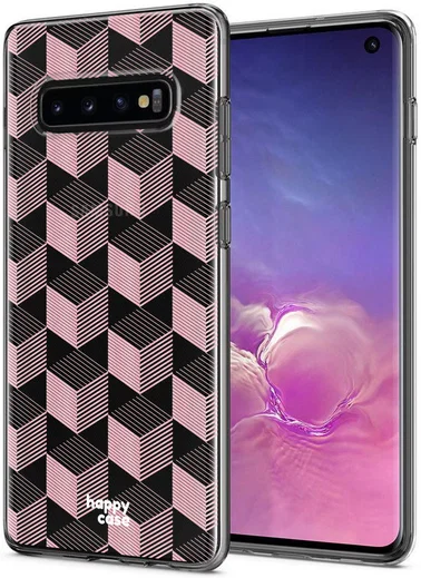 HappyCase Galaxy S10 Flexibel TPU Hoesje Blokjes Print afbeelding 2