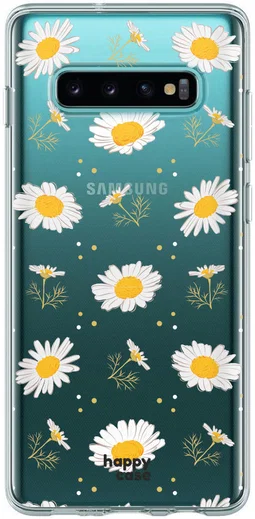 HappyCase Galaxy S10 Flexibel TPU Hoesje Bloemen Print afbeelding 1