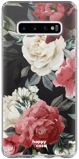 HappyCase Galaxy S10 Plus Flexibel TPU Hoesje Rozen Print afbeelding 1