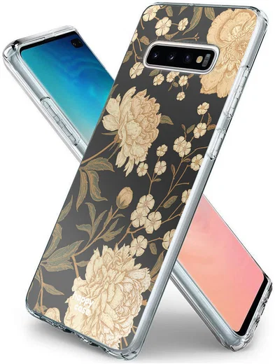 HappyCase Galaxy S10 Plus Flexibel TPU Hoesje Gele Rozen Print afbeelding 3
