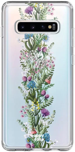 HappyCase Galaxy S10 Plus Flexibel TPU Hoesje Floral Print afbeelding 1