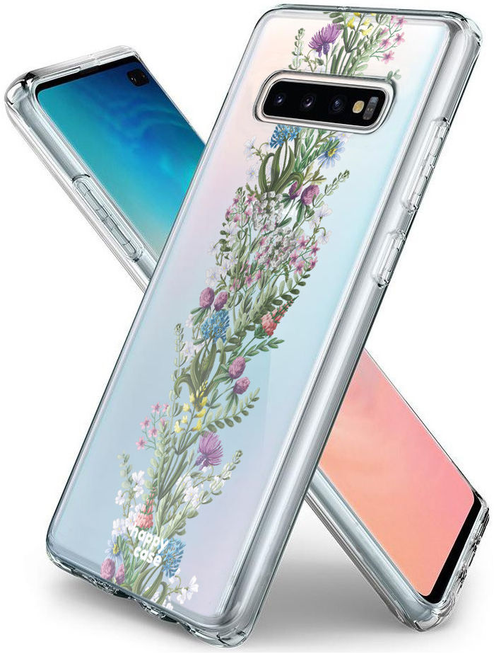 HappyCase Galaxy S10 Plus Flexibel TPU Hoesje Floral Print afbeelding 3