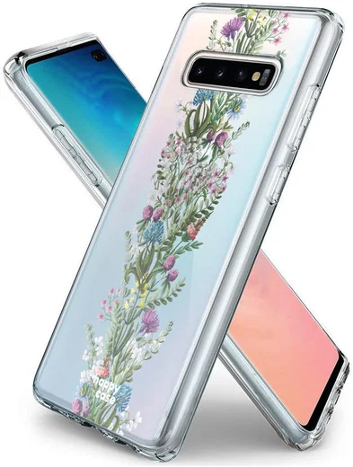 HappyCase Galaxy S10 Plus Flexibel TPU Hoesje Floral Print afbeelding 3