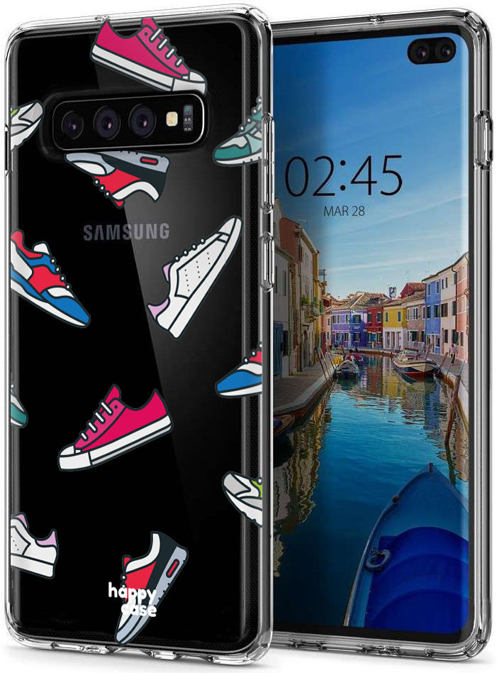 HappyCase Galaxy S10 Plus Flexibel TPU Hoesje Sneaker Print afbeelding 5