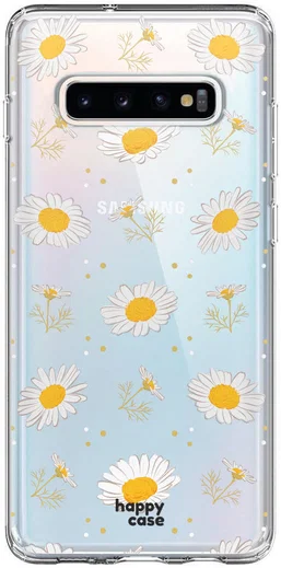 HappyCase Galaxy S10 Plus Flexibel TPU Hoesje Bloemen Print afbeelding 1