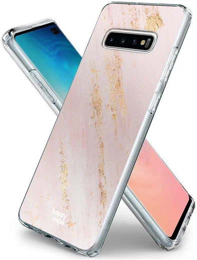 HappyCase Galaxy S10 Plus Flexibel TPU Hoesje Pink Marmer Print afbeelding 7