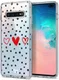 HappyCase Galaxy S10 Plus Flexibel TPU Hoesje Stip Hartjes Print afbeelding 2