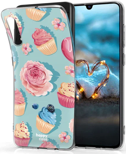 HappyCase Samsung Galaxy A70 Flexibel TPU Hoesje Toetjes Print afbeelding 2