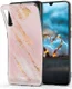 HappyCase Samsung Galaxy A70 Flexibel TPU Hoesje Pink Marmer Print afbeelding 2