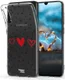 HappyCase Samsung Galaxy A70 Flexibel TPU Hoesje Stip Hartjes Print afbeelding 2