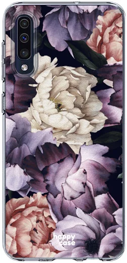 HappyCase Samsung Galaxy A50 Hoesje Flexibel TPU Flower Print afbeelding 1