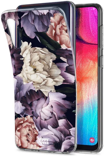 HappyCase Samsung Galaxy A50 Hoesje Flexibel TPU Flower Print afbeelding 4