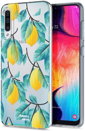HappyCase Samsung Galaxy A50 Hoesje Flexibel TPU Citroen Print afbeelding 4