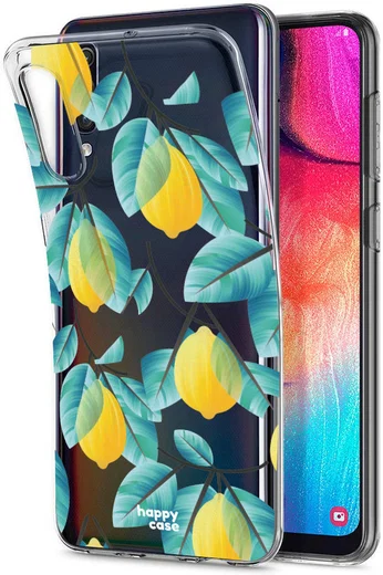 HappyCase Samsung Galaxy A50 Hoesje Flexibel TPU Citroen Print afbeelding 2