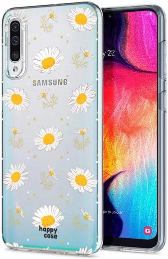 HappyCase Samsung Galaxy A50 Hoesje Flexibel TPU Bloemen Print afbeelding 5