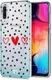 HappyCase Samsung Galaxy A50 Hoesje Flexibel TPU Stip Hartjes Print afbeelding 4