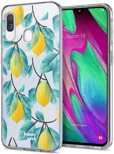 HappyCase Samsung Galaxy A40 Flexibel TPU Hoesje Citroen Print afbeelding 2