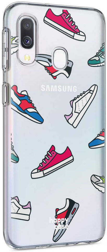 HappyCase Samsung Galaxy A40 Flexibel TPU Hoesje Sneaker Print afbeelding 5